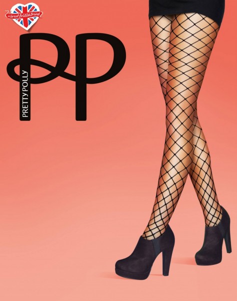 Pretty Polly Jumbo Net - Weiche Netzstrumpfhose mit einem sehr großen Netzmuster