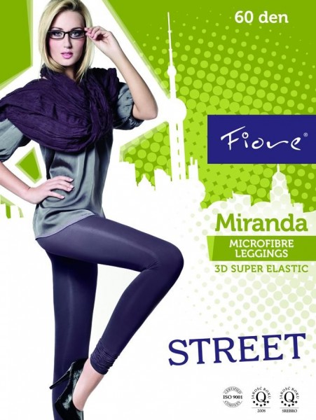 Fiore Glatte lange Microfaser-Leggins Miranda 60 DEN