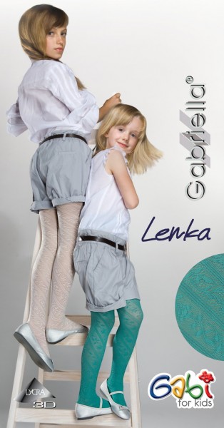 Gabriella Elegante Strumpfhose mit blumigem Muster fuer Maedchen Lenka