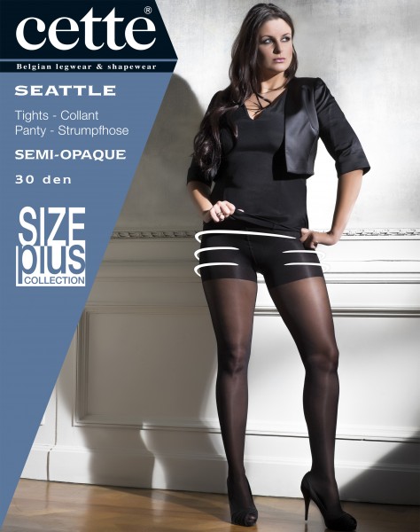 Cette Size Plus Collection - Semi-blickdichte, figurformende Plus Size Strumpfhose