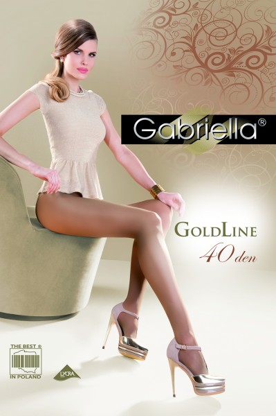 Gabriella Exclusive glatte Feinstrumpfhose Gold 40 DEN